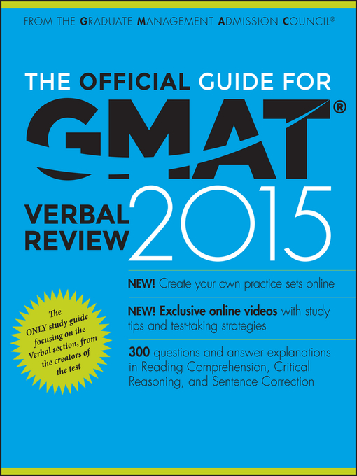Title details for The Official Guide for GMAT Verbal Review 2015 by GMAC (Graduate Management Admission Council) - Available